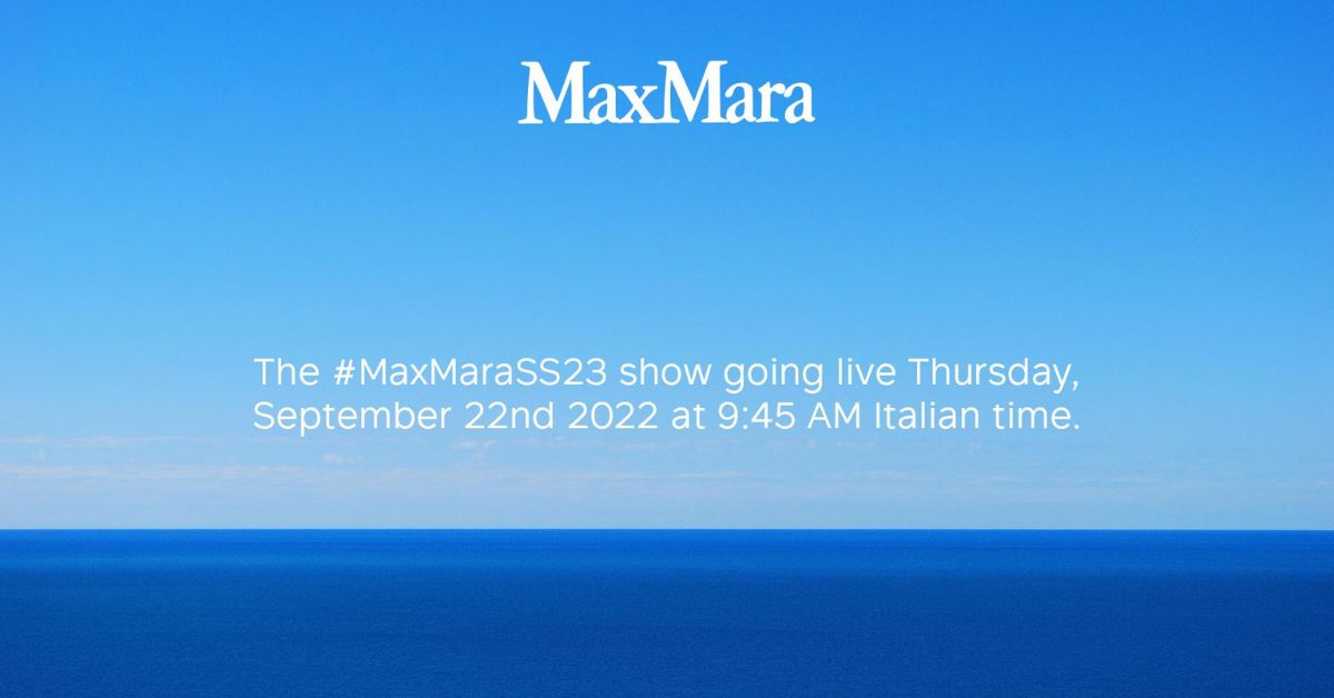 Sledujte naživo módnu prehliadku Max Mara SS/23